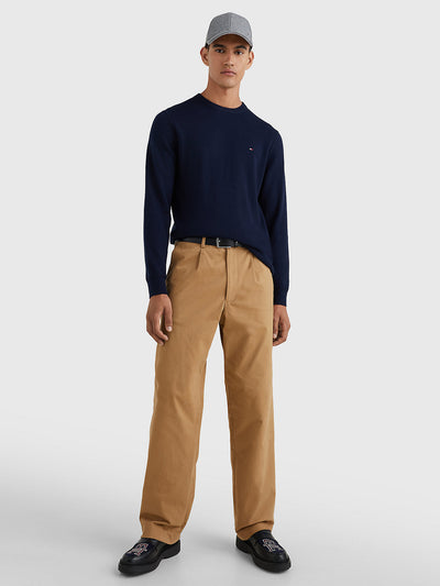 Pima Org Ctn Cashmere Crew Neck - Desert Sky