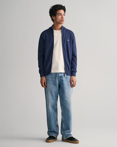 Casual Cotton Zip Cardigan
