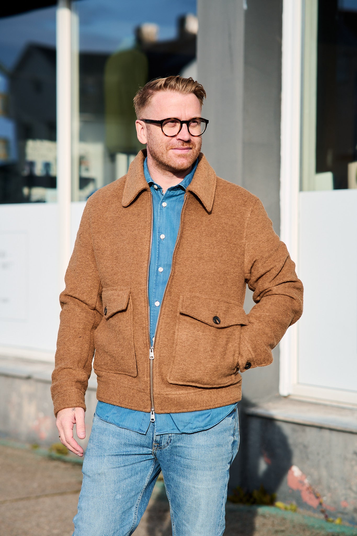 Jakob Wool Blend JKT - Chipmunk
