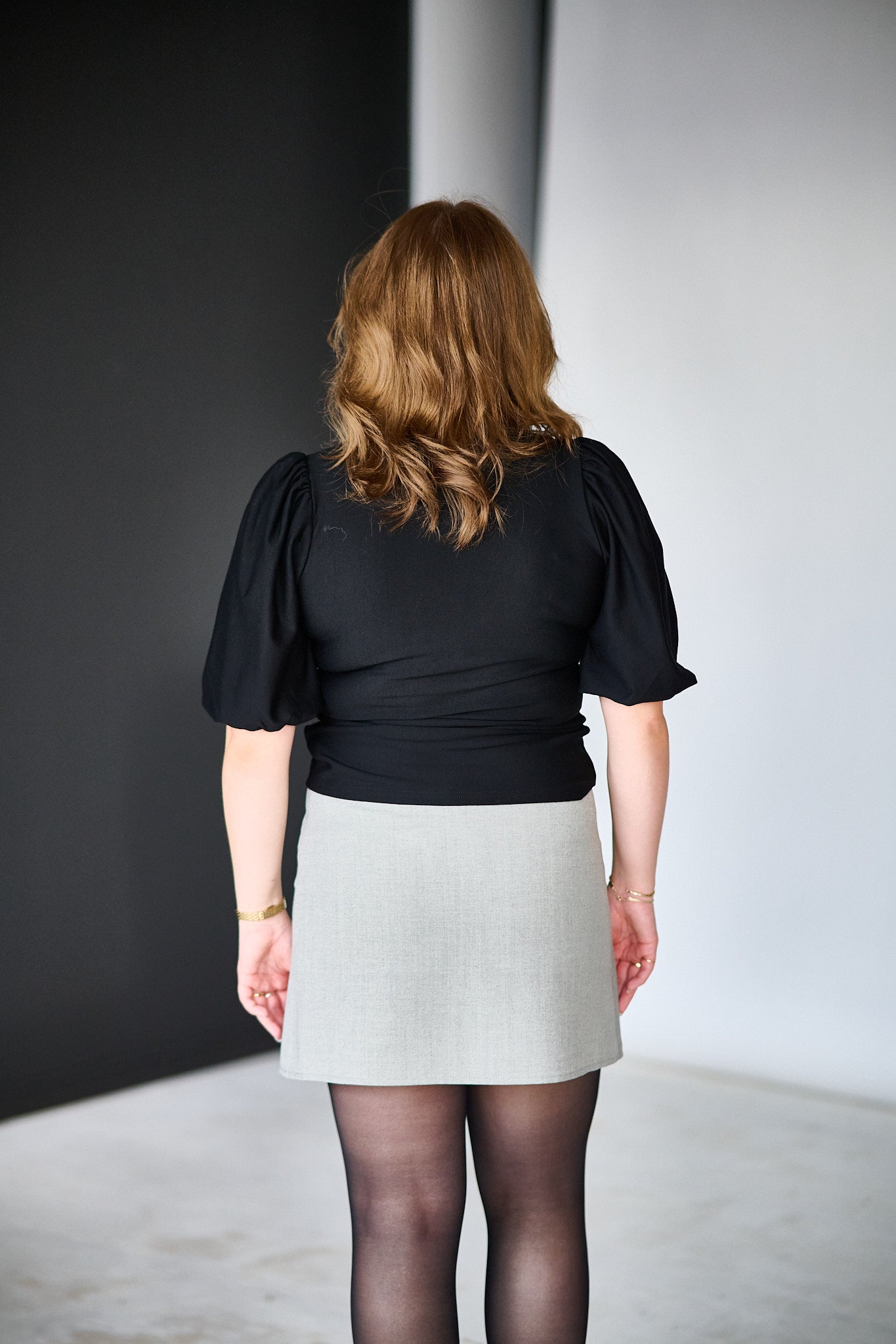 Rifa Button Balloon Top - Black