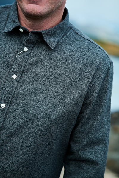 Regnoah Brushed Twist Shirt LS - Grey Flannel