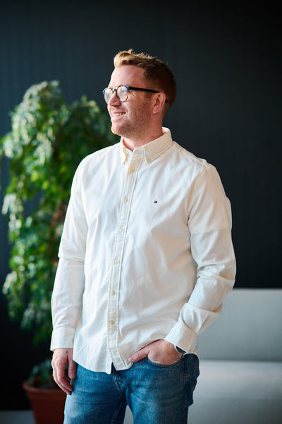 Flex Flannel Solid RF Shirt - Ivory Silk