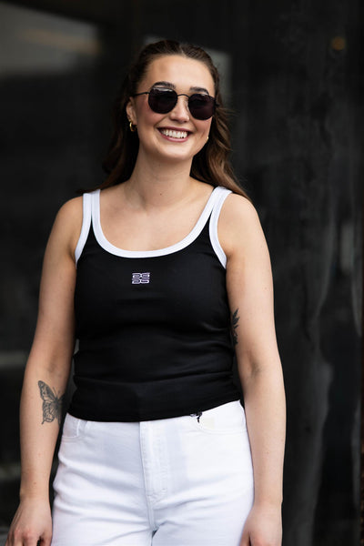 GZDrew Contrast Logo Top Black/White