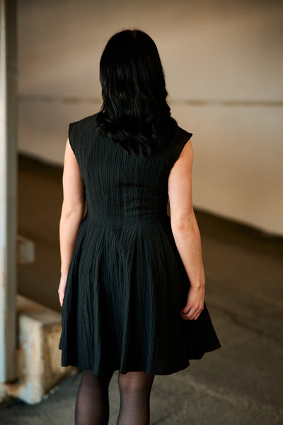 Maddie Short Cap Sleeve Dress Black