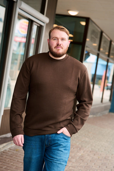 Emanuel Soft Crew Neck Sweat - Demitasse