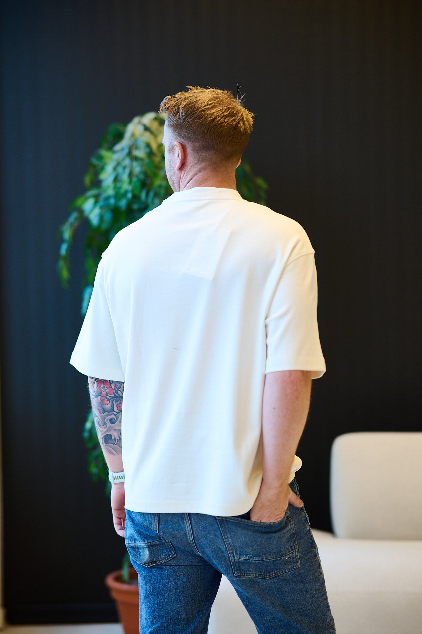 Relaxtaj AJ SS O-neck Tee - Egret