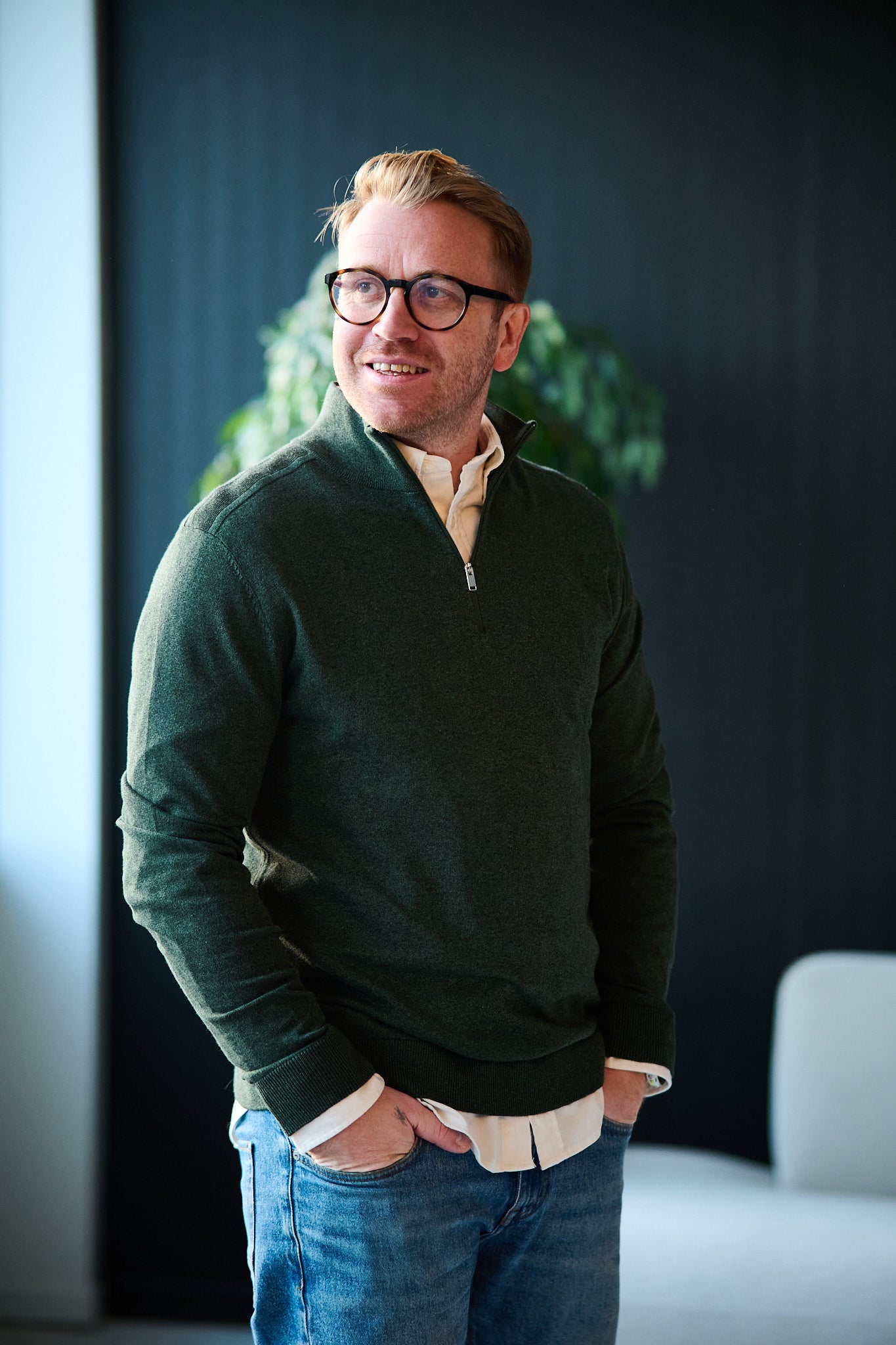 Berg LS Half Zip - Forest Night