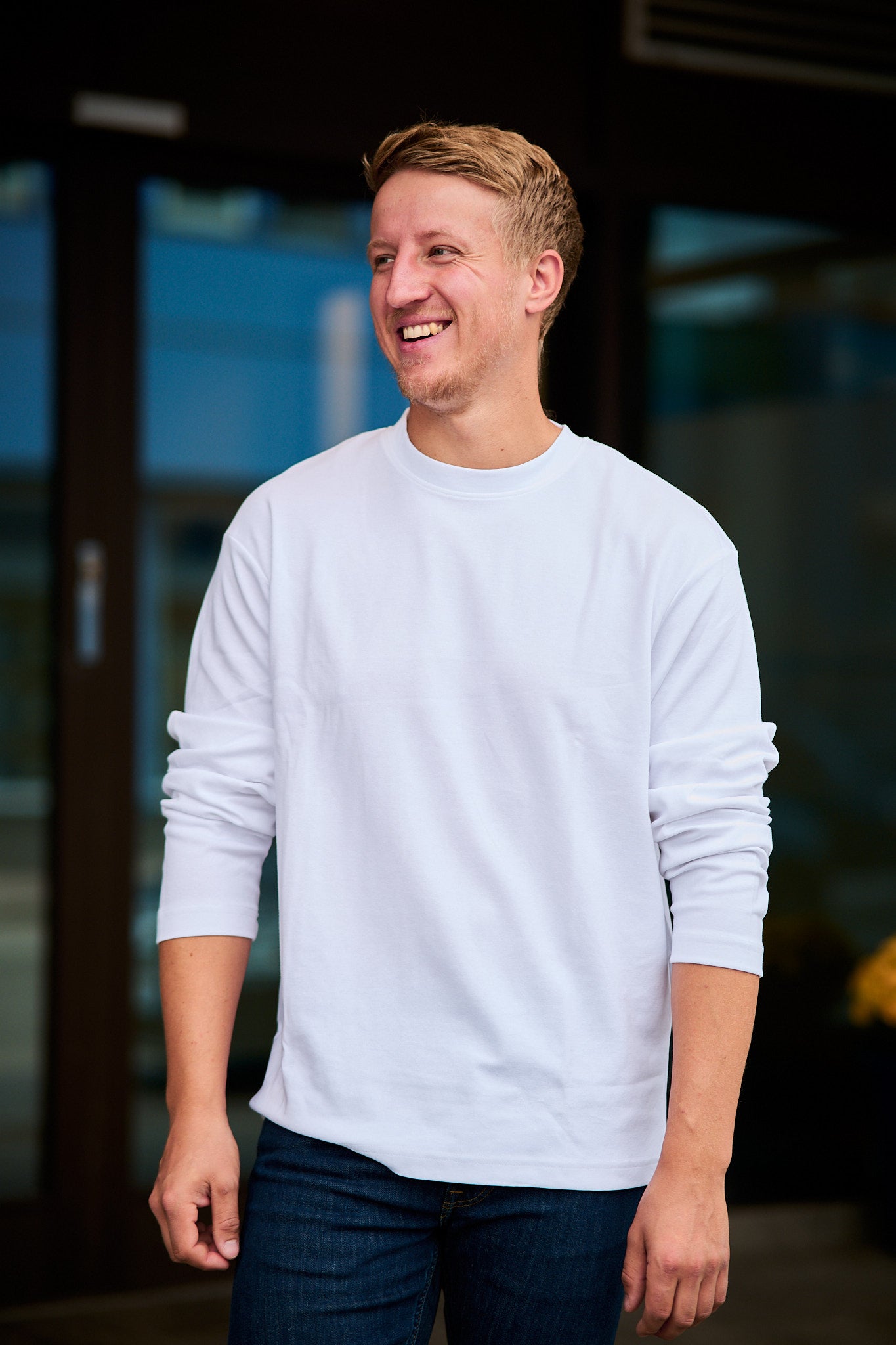 LooseOscar LS O-neck Tee - Bright White