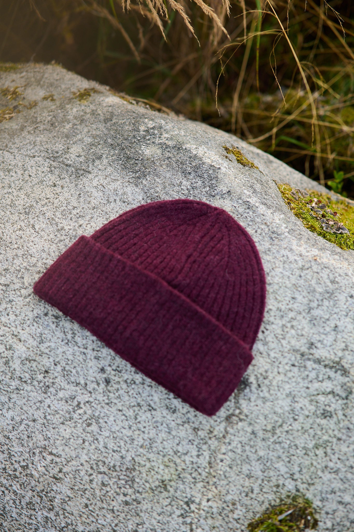 Lulu Wool Blend Knit Beanie - Fig