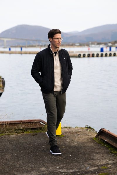 Quilted Windcheater - Black