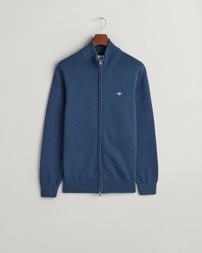 Casual Cotton Zip Cardigan
