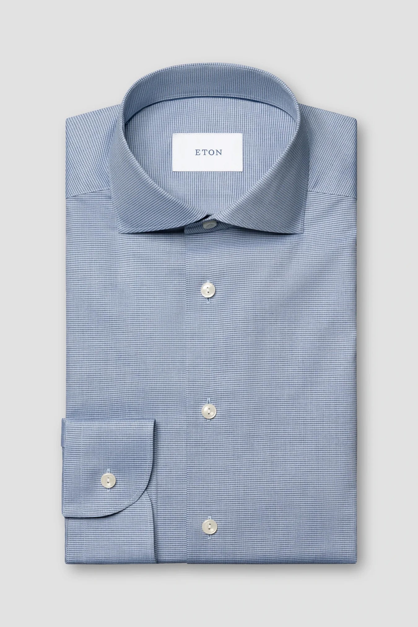 Micro Check Twill Shirt Contemporary fit - Blue