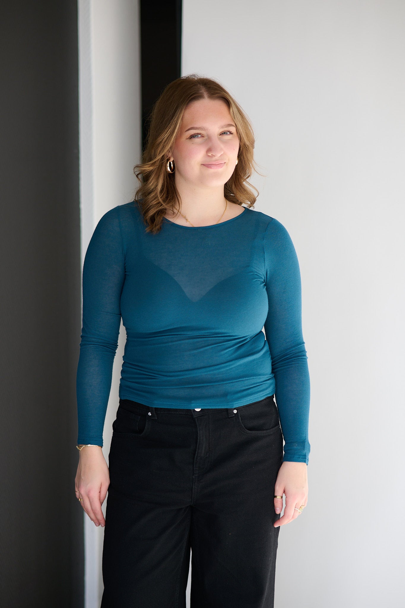 Perfect Line Cashmere T-Shirt - Cobalto