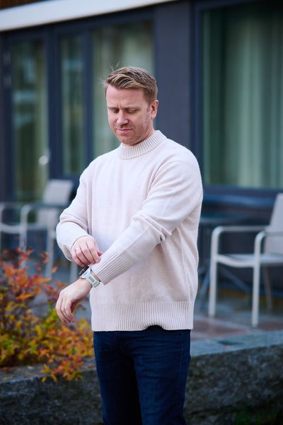 Calle Relaxed Cashmere Blend Crew - Oatmeal