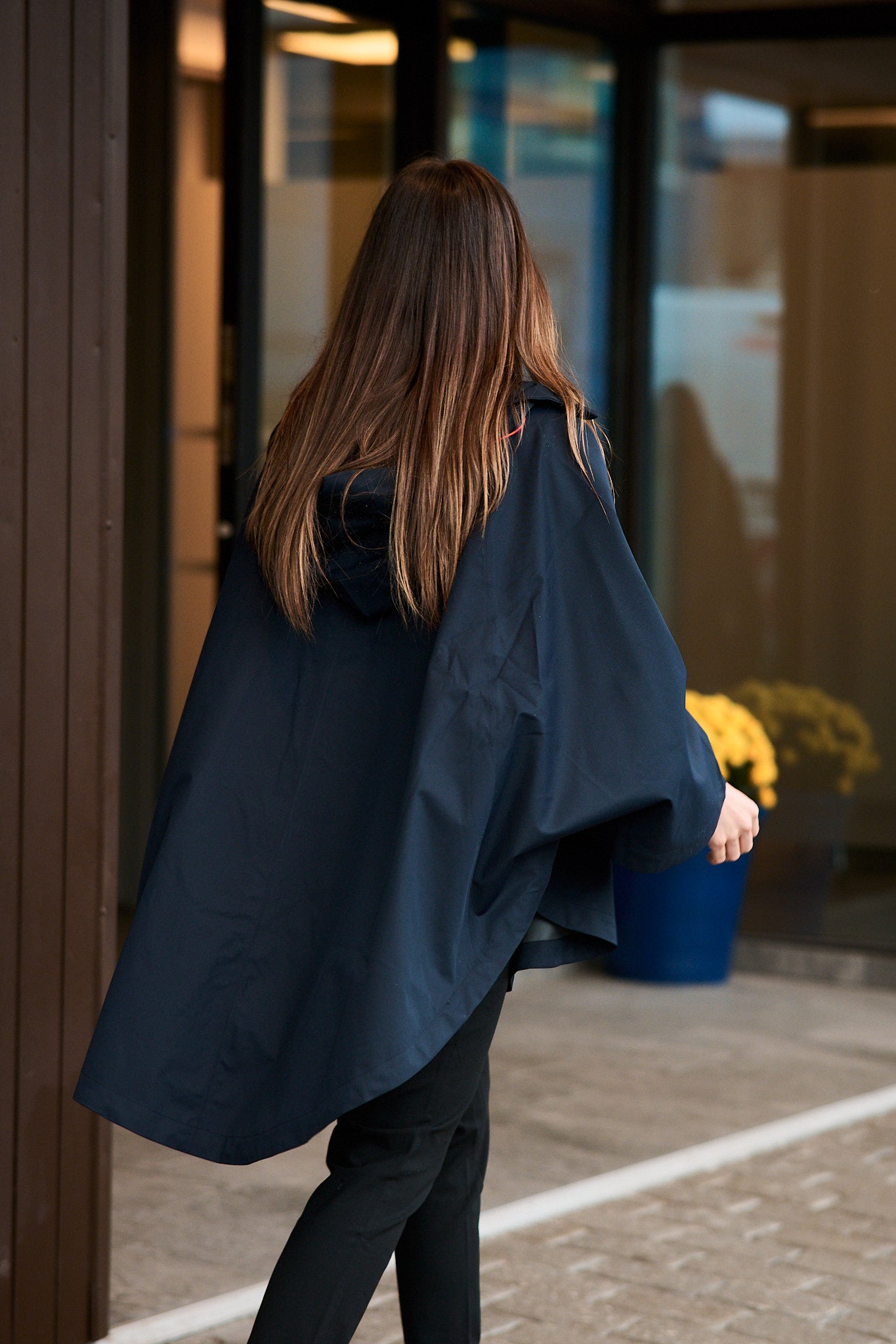 The Womens Poncho - Deep Navy