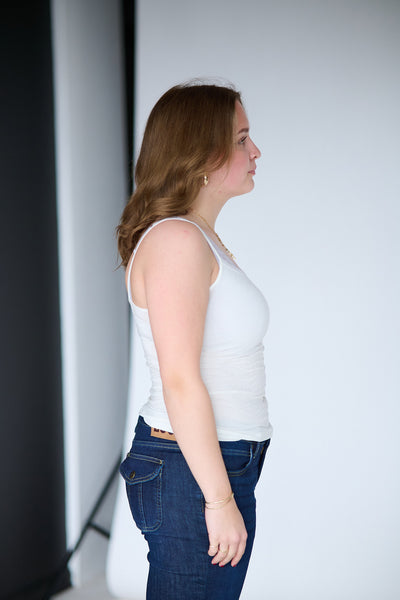 Perfect Line Top W/Straps - Ivory