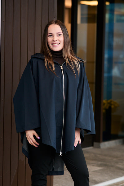 The Womens Poncho - Deep Navy