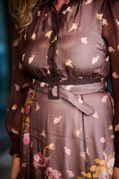 Organza Belt Dress - Autumn