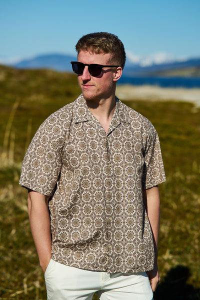 Relaxsun Shirt SS Resort - Oatmeal/Mosaic