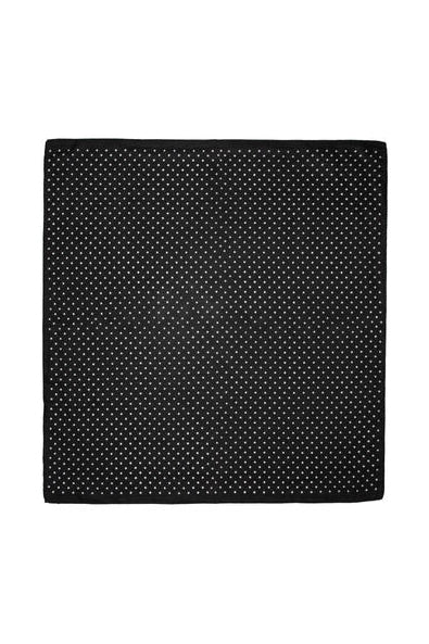 Skjerf m/prikker 65x65 - Sort
