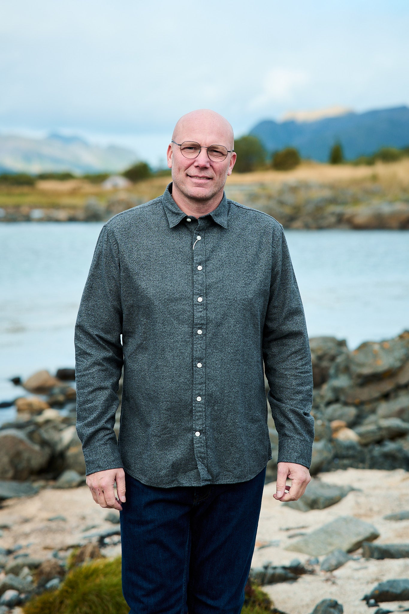 Regnoah Brushed Twist Shirt LS - Grey Flannel