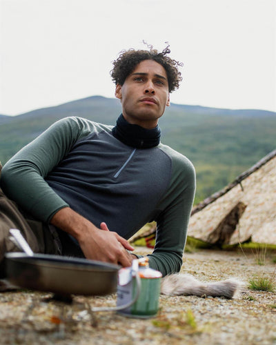 Active Wool Longsleve Shirt W/Zipper