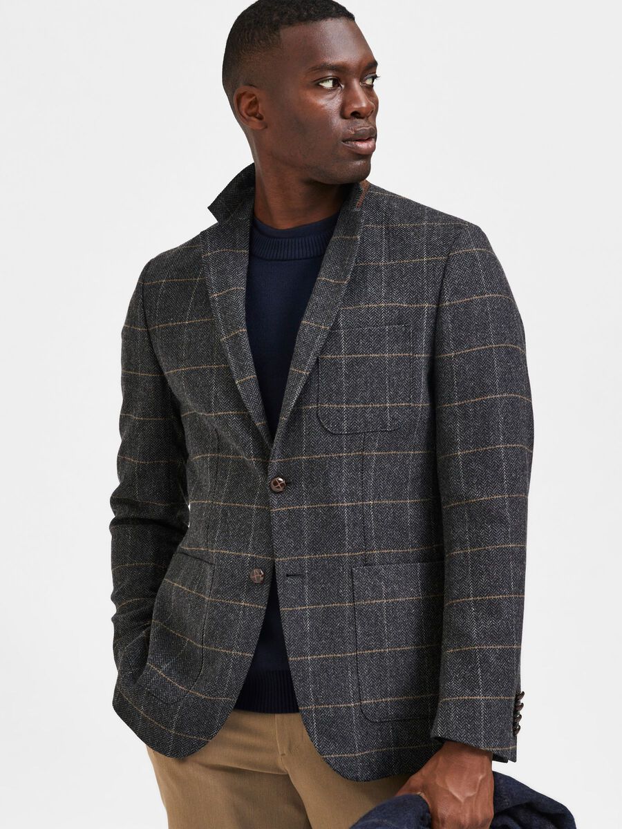 Slim-Dallas Wool Chk Blz