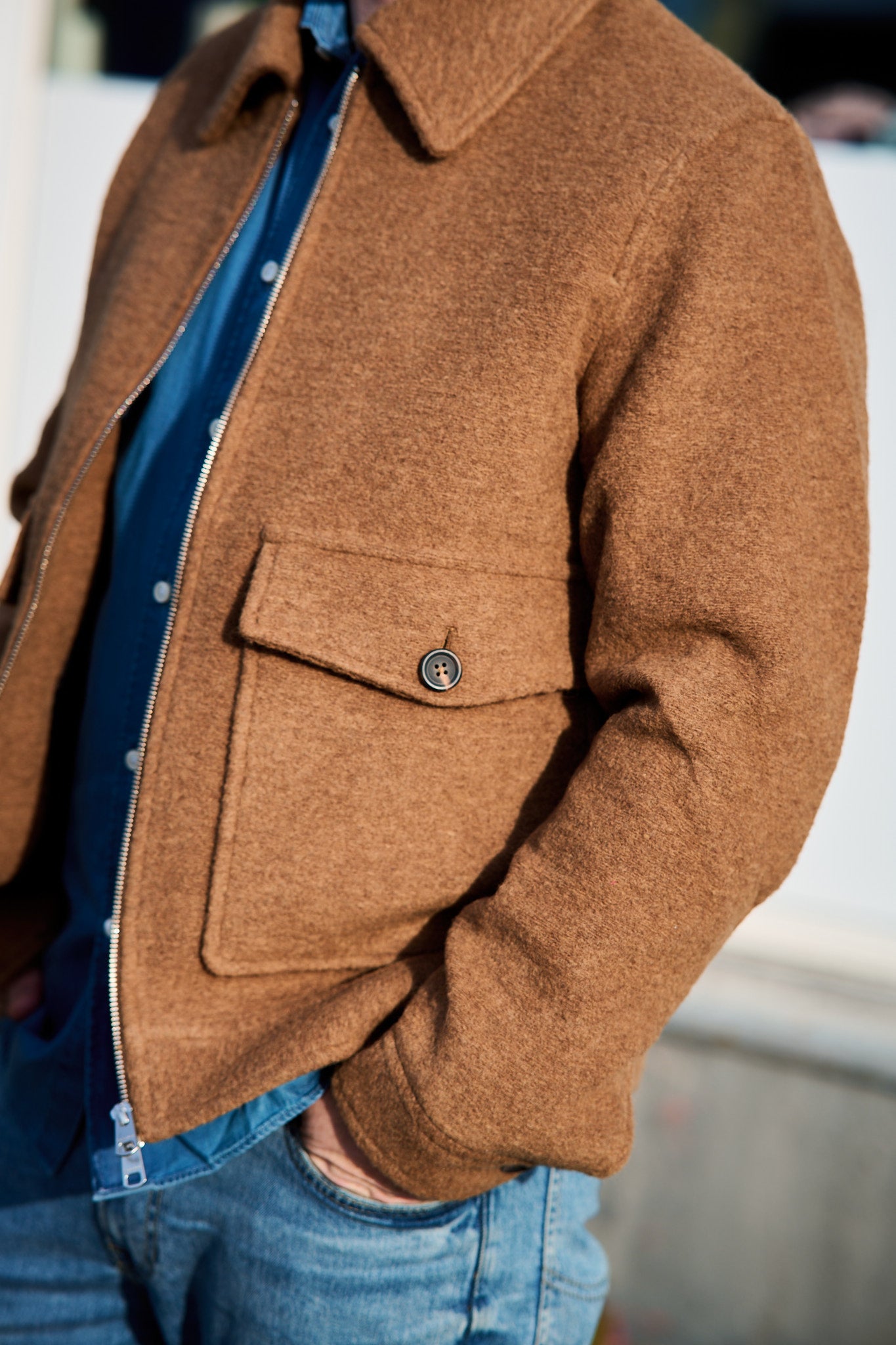 Jakob Wool Blend JKT - Chipmunk