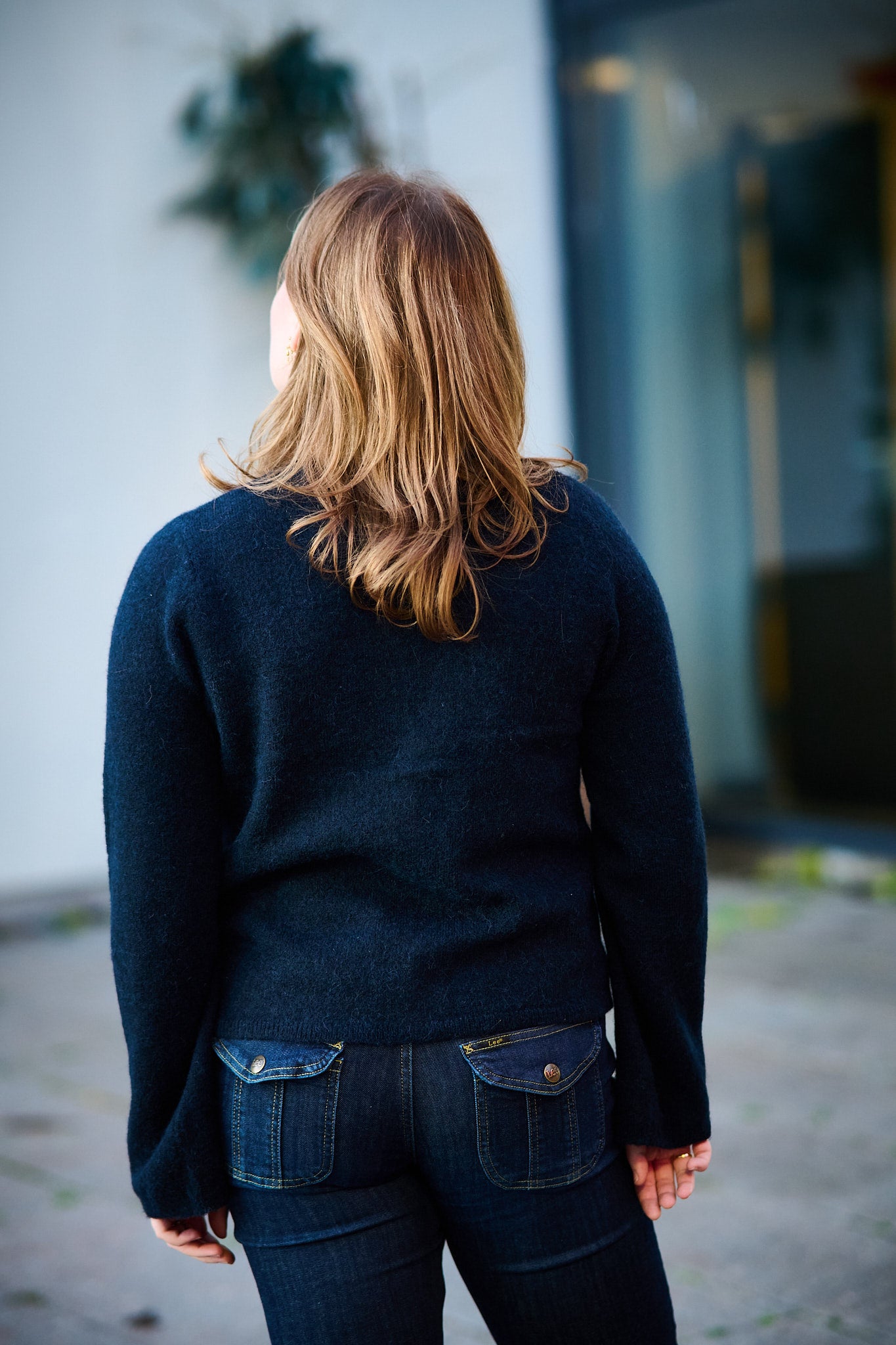 Lulu New Ls Knit Cardigan Noos - Dark Sapphire