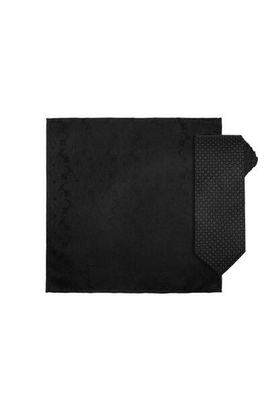 Silkeslips + Lommetørkle - Mønstret Grå/Sort