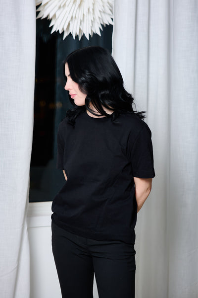 Essential SS Boxy Tee Black