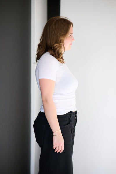 Perfect Line Cotton T-Shirt - Hvit