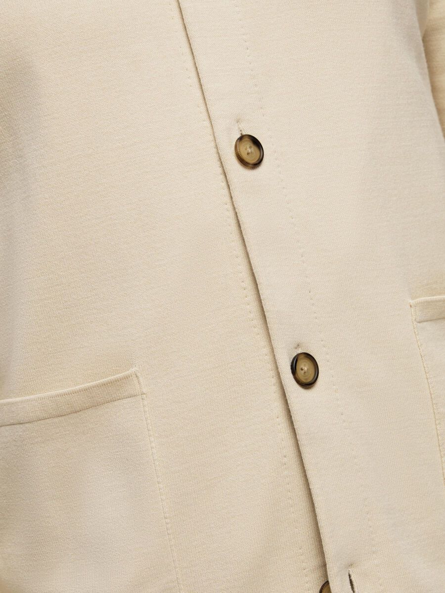 Teller Ls Knit Polo Cardigan