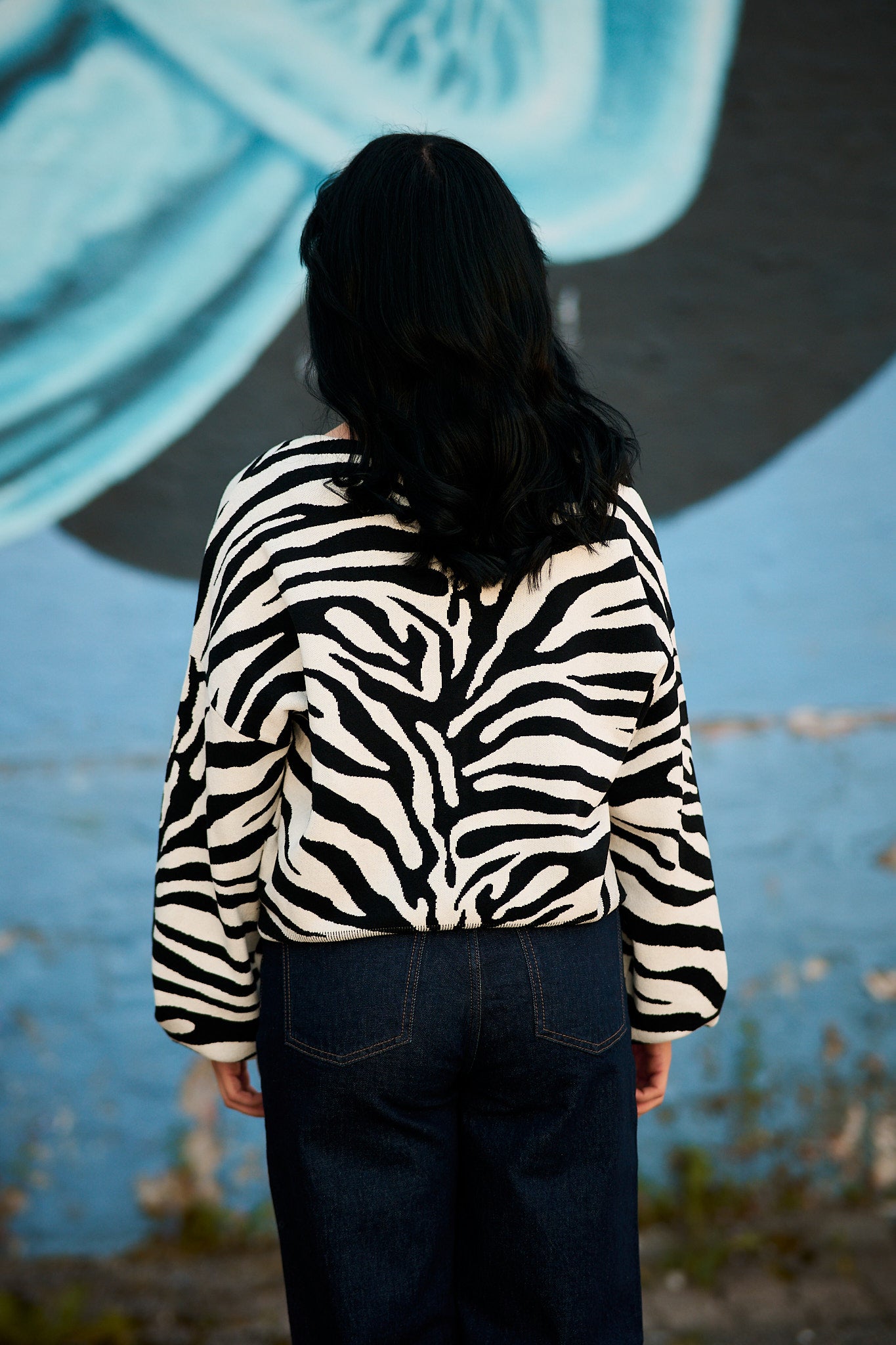 GZZebba Cardigan Black/birch tiger