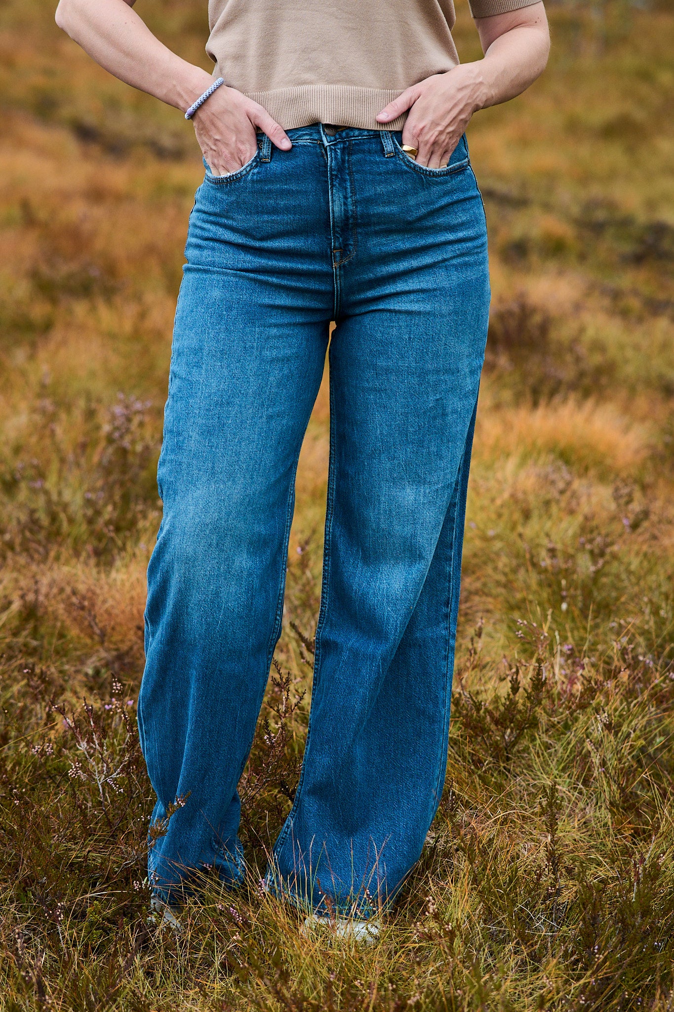 Stella . High Waist Wide Leg - Ink Pool