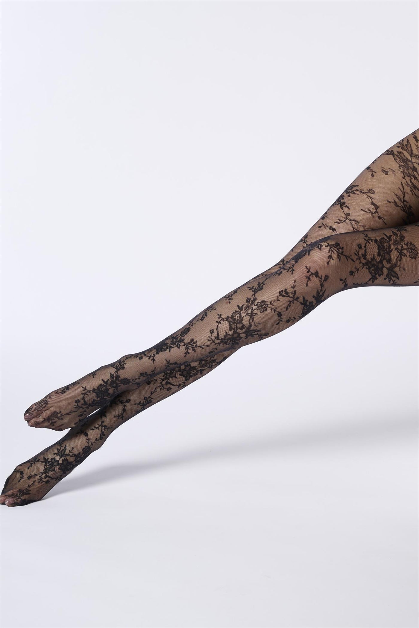 Seductive Lace Tights - Black