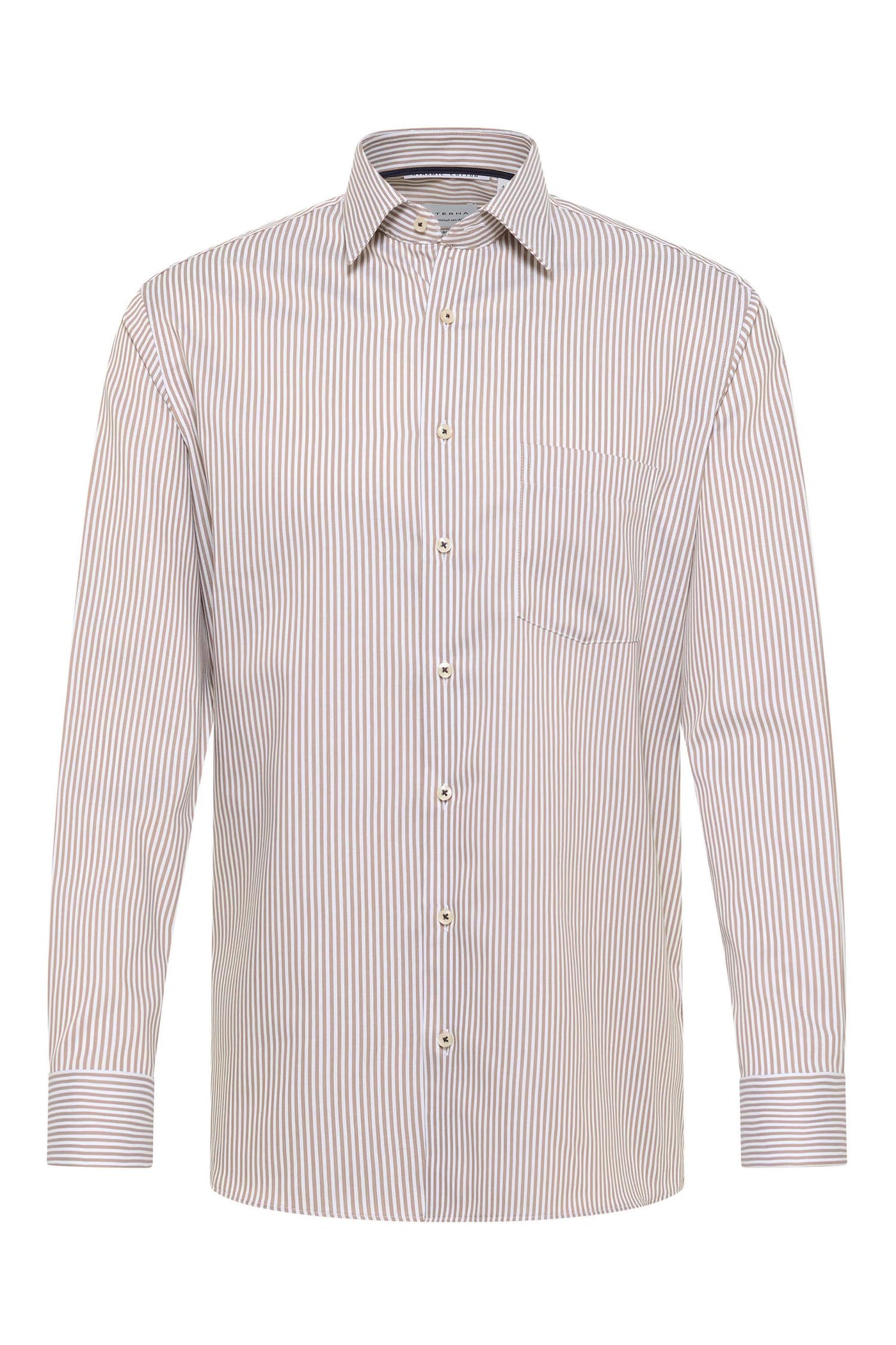 Pinstripe Shirt - Slim Fit - Brown