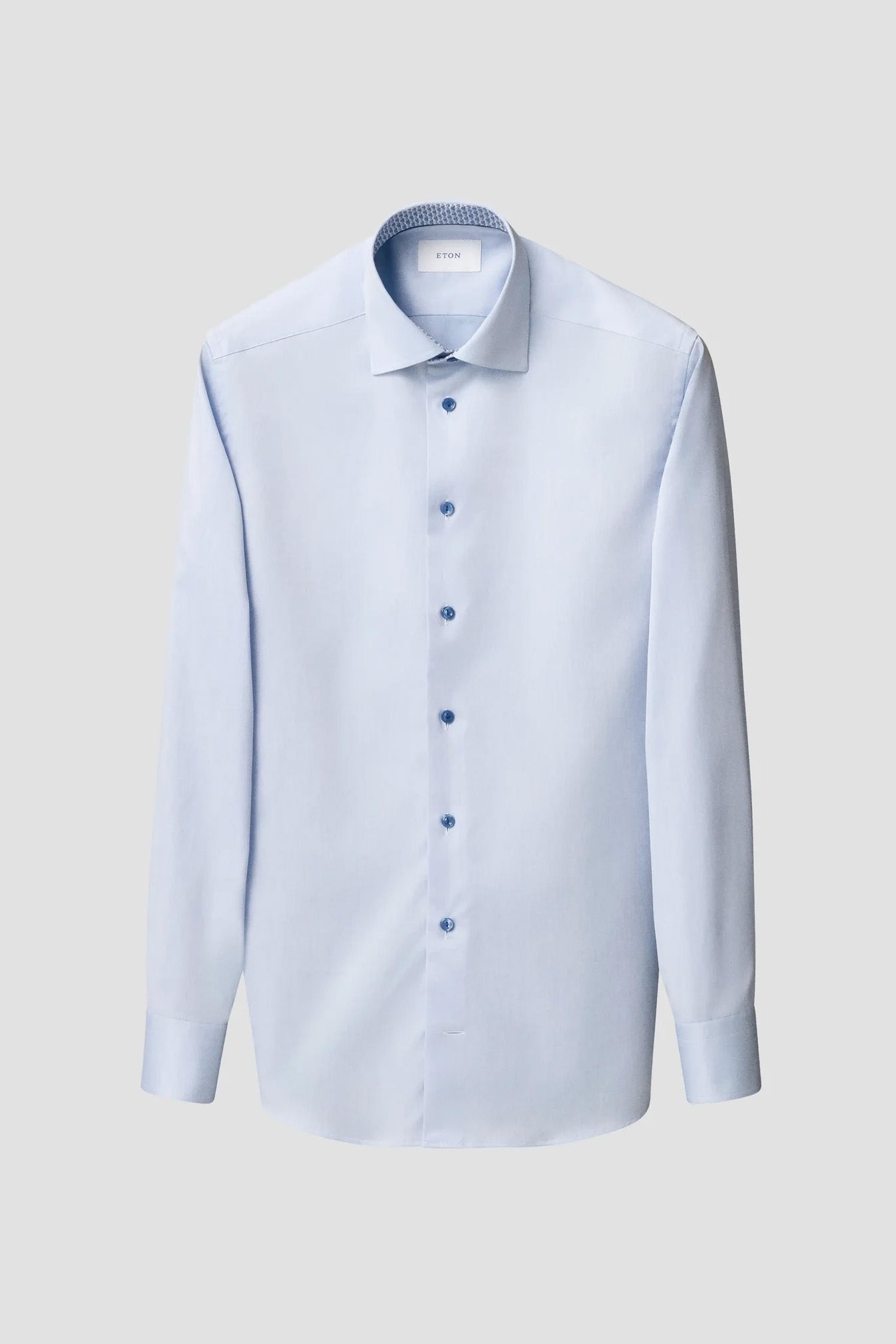 Medallion Effect Signature Twill Shirt Contemporary Fit - Blue