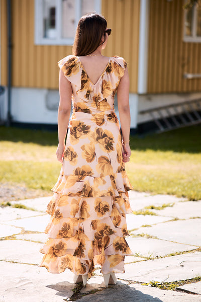 Viscose Ruffle dress Peony