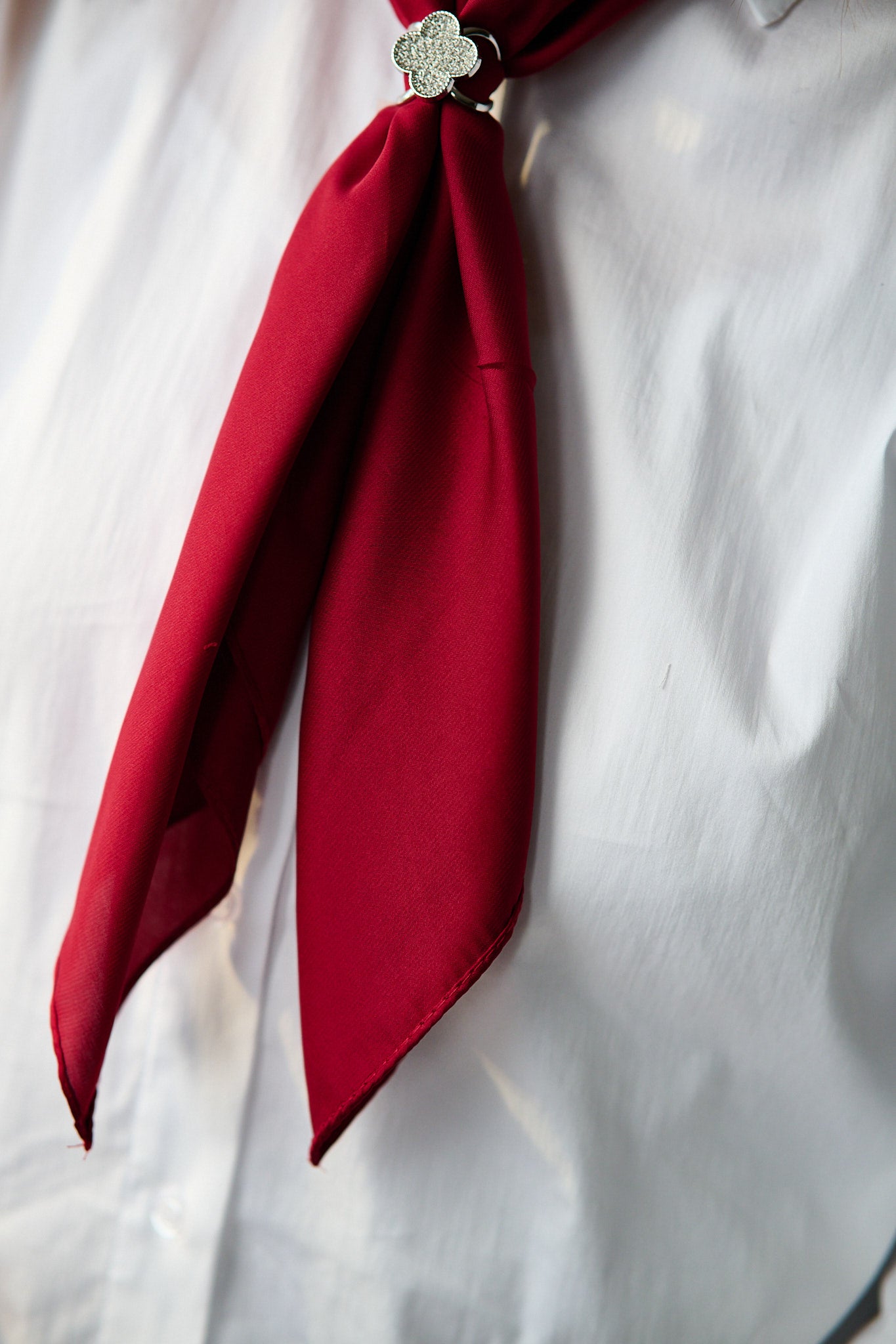 Skjerf 70x70 - Vinrød