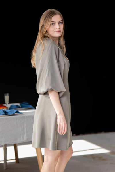 Laurina 3/4 Short Open Back Dress