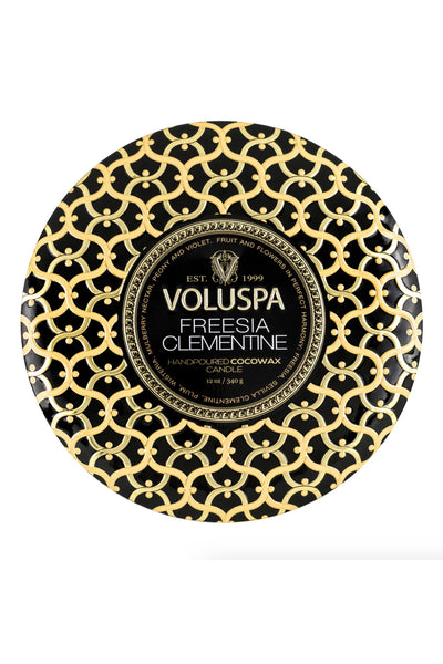 3 Wick Tin Candle 340g - Freesia Clementine