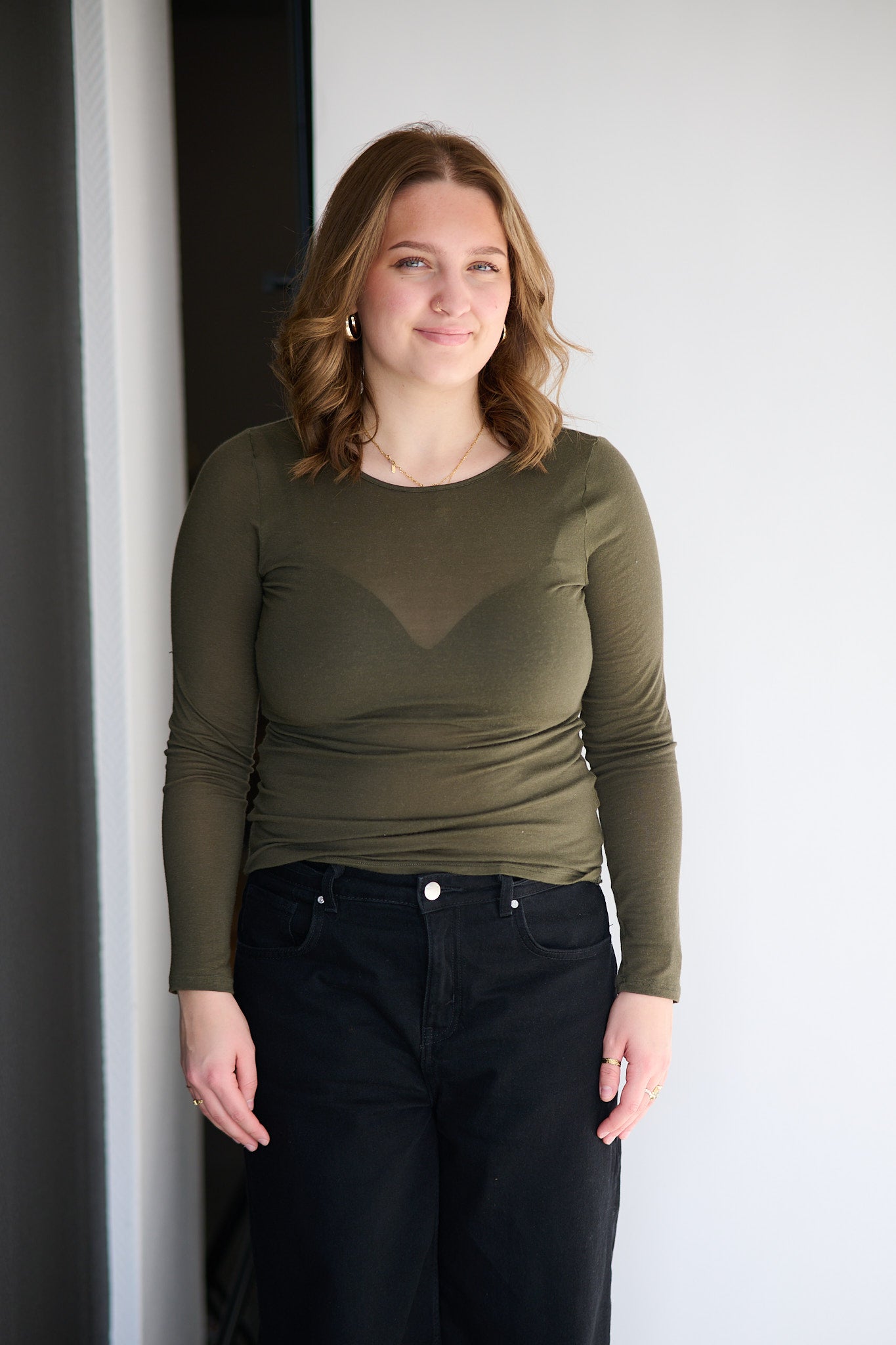 Perfect Line Cashmere T-Shirt - Military