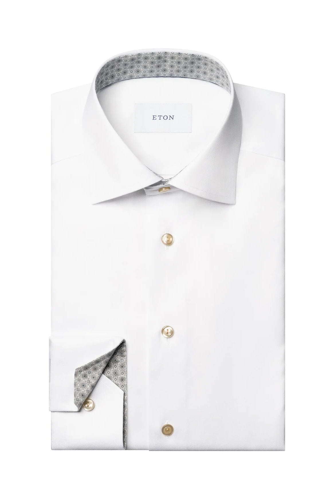 Medallion Effect Signature Twill Shirt Contemporary Fit - White