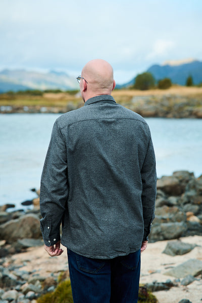 Regnoah Brushed Twist Shirt LS - Grey Flannel