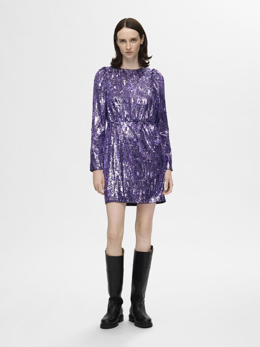 Ari-Colyn Ls Short Sequins Dress