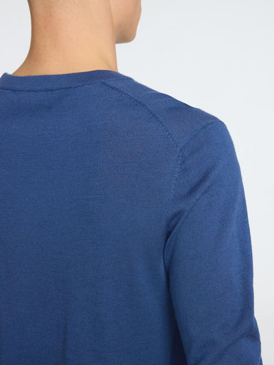 Tray Ls Knit Merino Crew Neck Noos - Blue