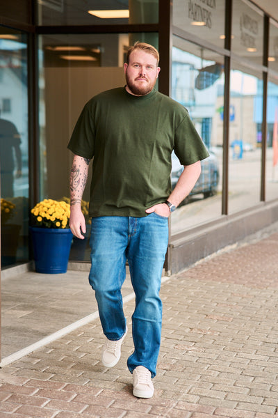 LooseOscar SS O-neck Tee - Iceberg Green