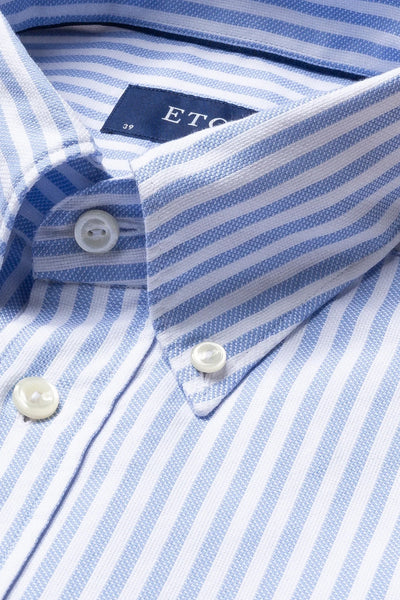 Bengal Striped Signature Oxford Shirt - Mid Blue