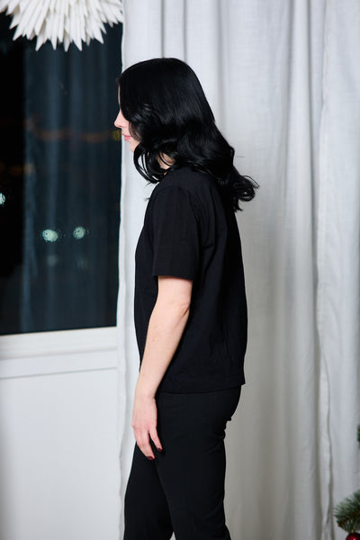 Essential SS Boxy Tee Black